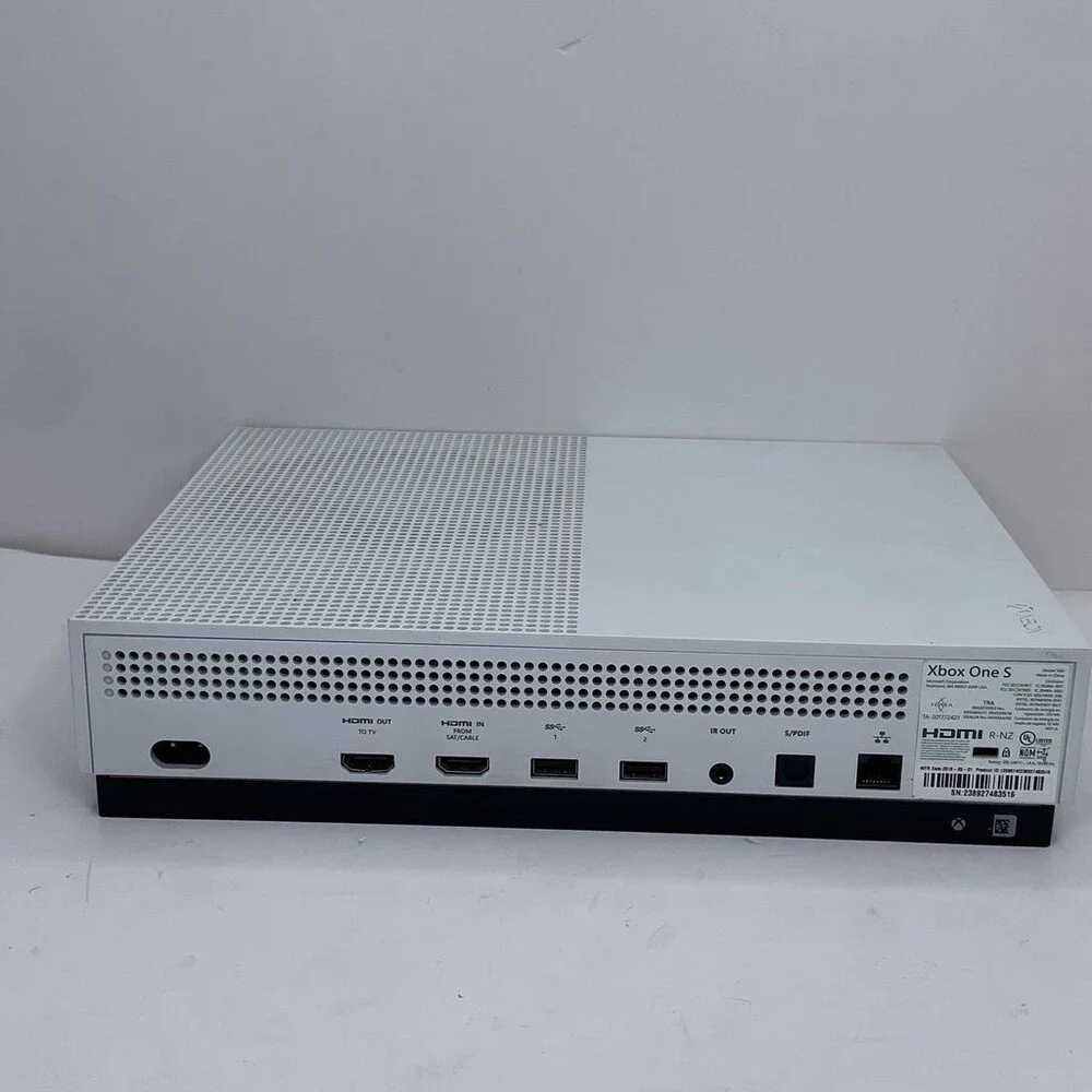 White Microsoft Xbox One S 1681 1TB Home Gaming System Console Only